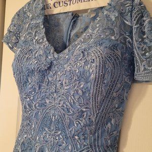 MOTHER OF THE BRIDE OR GROOM MORILEE MGNY 72116 GOWN SIZE 14 STUNNING COLOR!